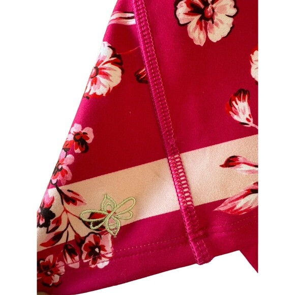 Johnny Was Misty Fall Everyday Tennis Dress L Pink Floral Print Racerback $270 - Picture 12 of 13